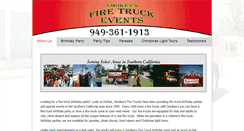 Desktop Screenshot of firetruckbirthdayparty.com