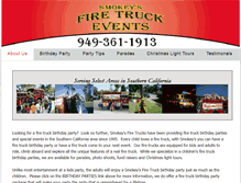 Tablet Screenshot of firetruckbirthdayparty.com
